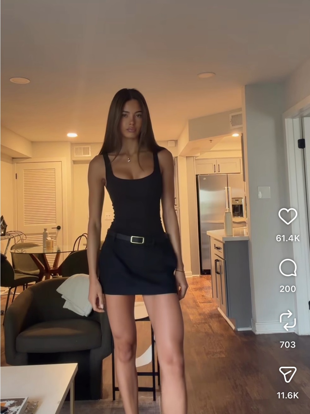Aritzia Black Mini skirt